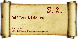 Dúzs Klára névjegykártya